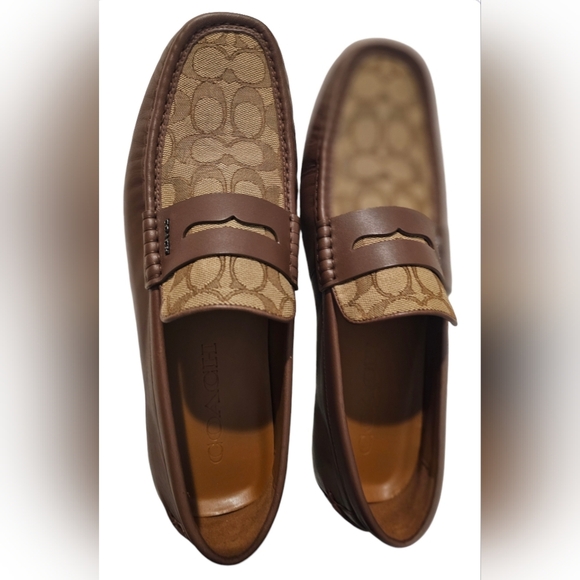 Aunthentic Coach Men Leather SGNTR Loafers Size 12D - Picture 4 of 13